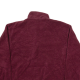 CHARLES RIVER Mens Fleece Maroon 1/2 Zip Tight Knit M