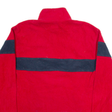 CHAPS Mens Fleece Red 1/4 Zip Tight Knit M