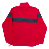 CHAPS Mens Fleece Red 1/4 Zip Tight Knit M