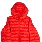 LEVI'S Womens Puffer Jacket Red Hooded S