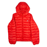LEVI'S Womens Puffer Jacket Red Hooded S