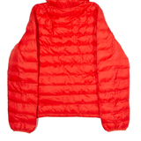 LEVI'S Womens Puffer Jacket Red Hooded S