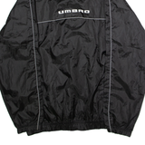 UMBRO Mens Rain Jacket Black Hooded XL