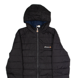 ELLESSE Mens Puffer Jacket Black Hooded S