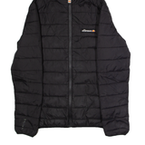 ELLESSE Mens Puffer Jacket Black Hooded S