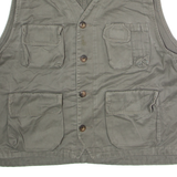 DULUTH TRADING CO Utility Mens Gilet Grey Twill 90s 2XL