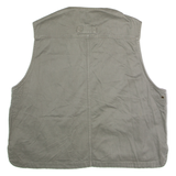 DULUTH TRADING CO Utility Mens Gilet Grey Twill 90s 2XL