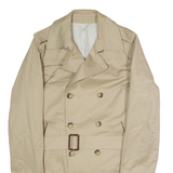 SANDRO Mens Trench Coat Beige Twill S