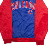 MLB Chicago Cubs Mens Track Jacket Blue Colourblock L