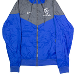 NIKE Nueva Mens Windbreaker Jacket Blue USA Hooded Colourblock M