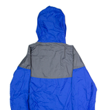 NIKE Nueva Mens Windbreaker Jacket Blue USA Hooded Colourblock M