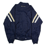 CHAMPION University Of Notre Dame Mens Windbreaker Jacket Blue Nylon 90s USA Striped 2XL