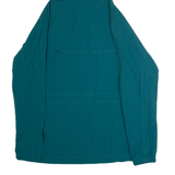 ASICS Mens Anorak Jacket Green Nylon Hooded Colourblock L