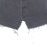 LEVI'S Cut Off Patterned Pocket 501 Womens Denim Shorts Black M W33