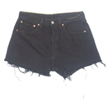 LEVI'S Womens Denim Shorts Black M W30