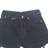 LEVI'S Cut Off 501 Womens Denim Shorts Black S W27