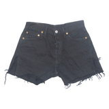 LEVI'S Cut Off 501 Womens Denim Shorts Black M W30