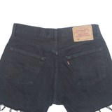 LEVI'S Cut Off 501 Womens Denim Shorts Black M W30