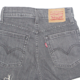 LEVI'S High Waist Cut Off Womens Denim Shorts Black XXS W24