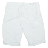 BENCH Turn Up Mens Chino Shorts Blue Relaxed Striped L W35