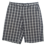 DICKIES Mens Chino Shorts Black Check L W36