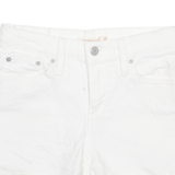LEVI'S High Waist Turn Up Womens Denim Shorts White S W26