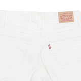 LEVI'S High Waist Turn Up Womens Denim Shorts White S W26