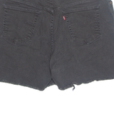 LEVI'S Cut Off 550 Womens Denim Shorts Black L W36