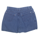 GAGGON Womens Denim Shorts Blue 90s UK 14 W30