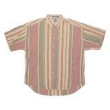 TOMMY HILFIGER Mens Shirt Brown Striped L