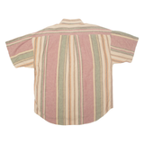 TOMMY HILFIGER Mens Shirt Brown Striped L