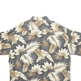 PIERRE CARDIN Mens Hawaiian Shirt Brown Floral 2XL