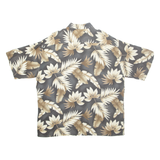 PIERRE CARDIN Mens Hawaiian Shirt Brown Floral 2XL