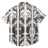 GUESS Mens Shirt Black Crazy Pattern L