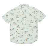 VANS Mens Hawaiian Shirt Blue Crazy Pattern M