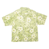 SIGNATURE SERIES Mens Hawaiian Shirt Green Floral L