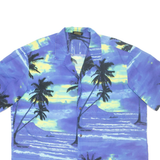 ROYAL CREATIONS Mens Hawaiian Shirt Blue Floral XL
