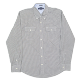 TOMMY HILFIGER Mens Shirt Black Check Long Sleeve L