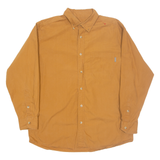 WOOLRICH Mens Plain Shirt Brown Long Sleeve L