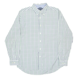TOMMY HILFIGER Mens Shirt White Check Long Sleeve L