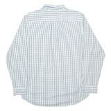 TOMMY HILFIGER Mens Shirt White Check Long Sleeve L