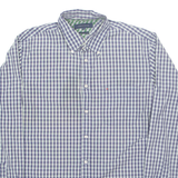 TOMMY HILFIGER Mens Shirt Blue Check Long Sleeve L