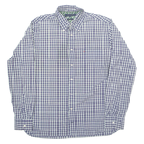 TOMMY HILFIGER Mens Shirt Blue Check Long Sleeve L