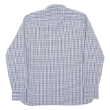 TOMMY HILFIGER Mens Shirt Blue Check Long Sleeve L