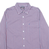 NAUTICA Mens Shirt Blue Check Long Sleeve XL