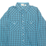 LEE Mens Shirt Blue Check Long Sleeve L