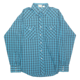 LEE Mens Shirt Blue Check Long Sleeve L