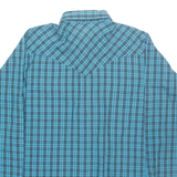 LEE Mens Shirt Blue Check Long Sleeve L