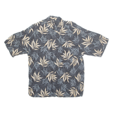 MANHATTAN Mens Hawaiian Shirt Black Floral M