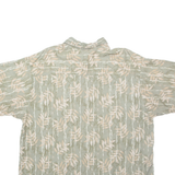 MANHATTAN Mens Hawaiian Shirt Grey Floral XL